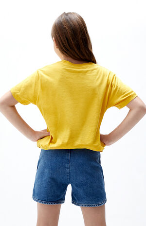 Medium Indigo Pull On Denim Shorts image number 4