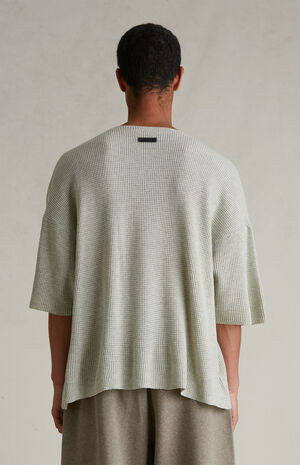 Heather Stone Waffle Knit Short Sleeve T-Shirt image number 4