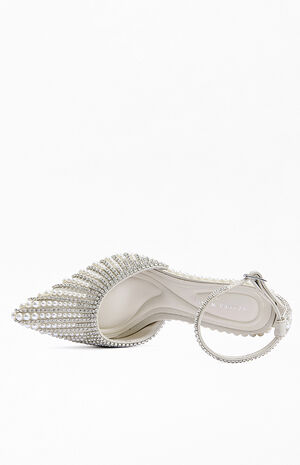 Women's Davina Ivory Pearl Stiletto Pumps image number 4