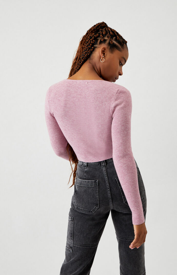 Waffle V-Neck Sweater