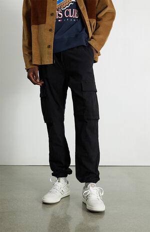Black Slim Cargo Jogger Pants image number 2