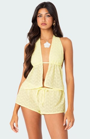 Cayenne Eyelet Split Front Top image number 1