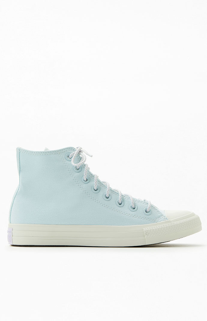 Light aqua converse high tops shop