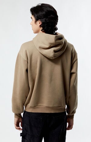 Desert Taupe Solid Hoodie image number 4