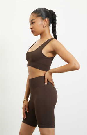 Active Seamless Ribbed Biker Shorts image number 3