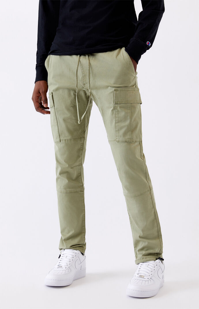 army green skinny cargo pants