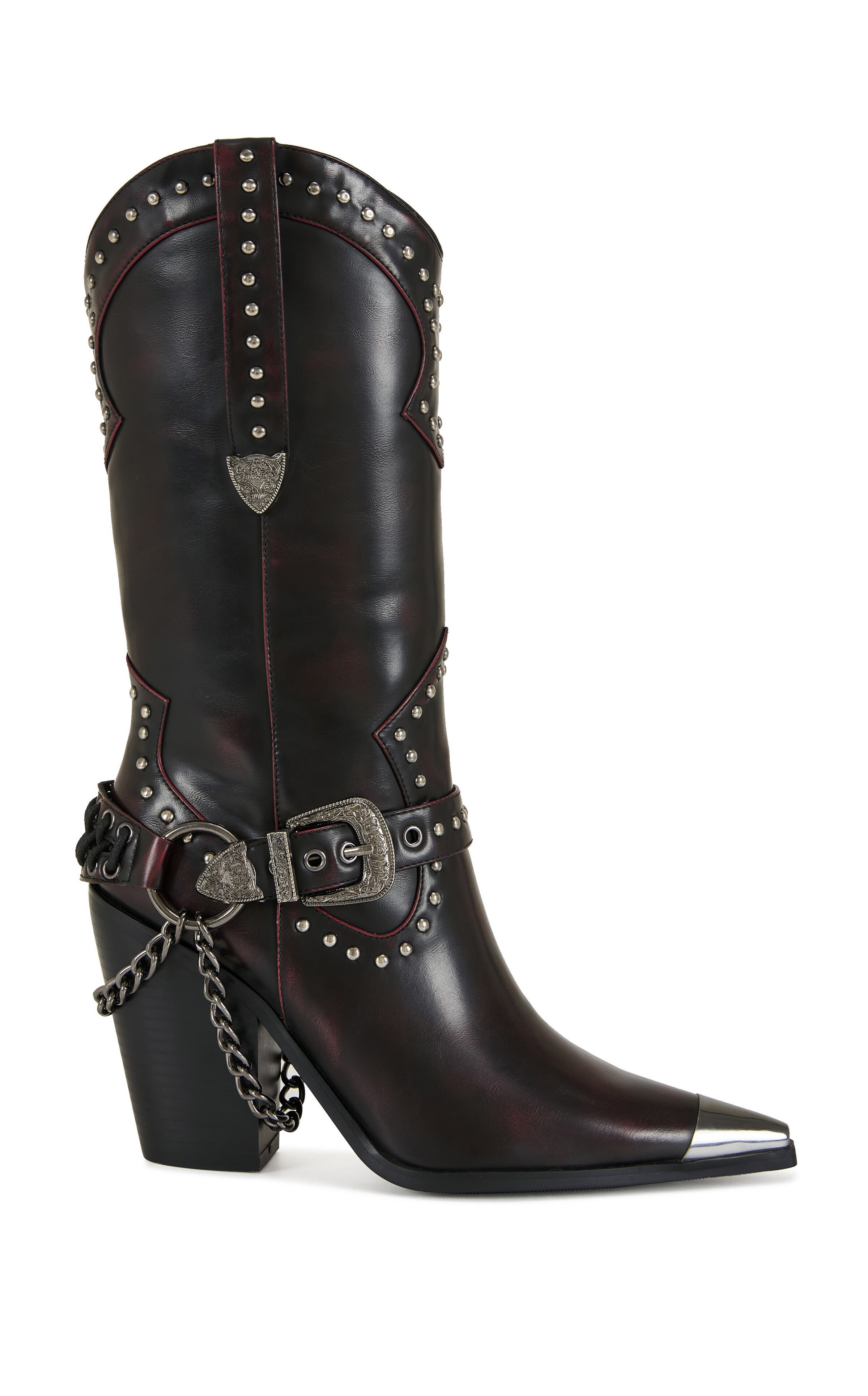 AZALEA WANG Women's Osborn Wine Western Booties