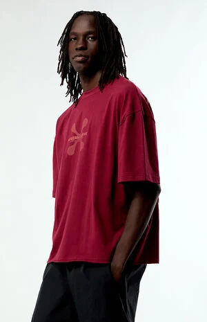 Red Modern Archive Cropped Boxy T-Shirt image number 3
