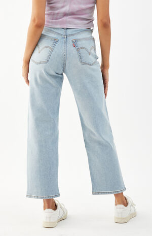 Medium Indigo Ribcage Straight Leg Jeans image number 2