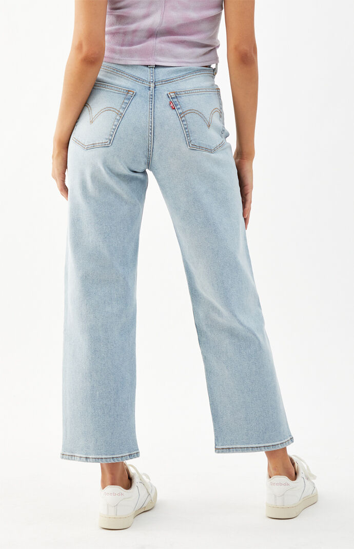 Medium Indigo Ribcage Straight Leg Jeans