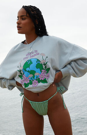 Eco Earth Girl Power Crew Neck Sweatshirt image number 1