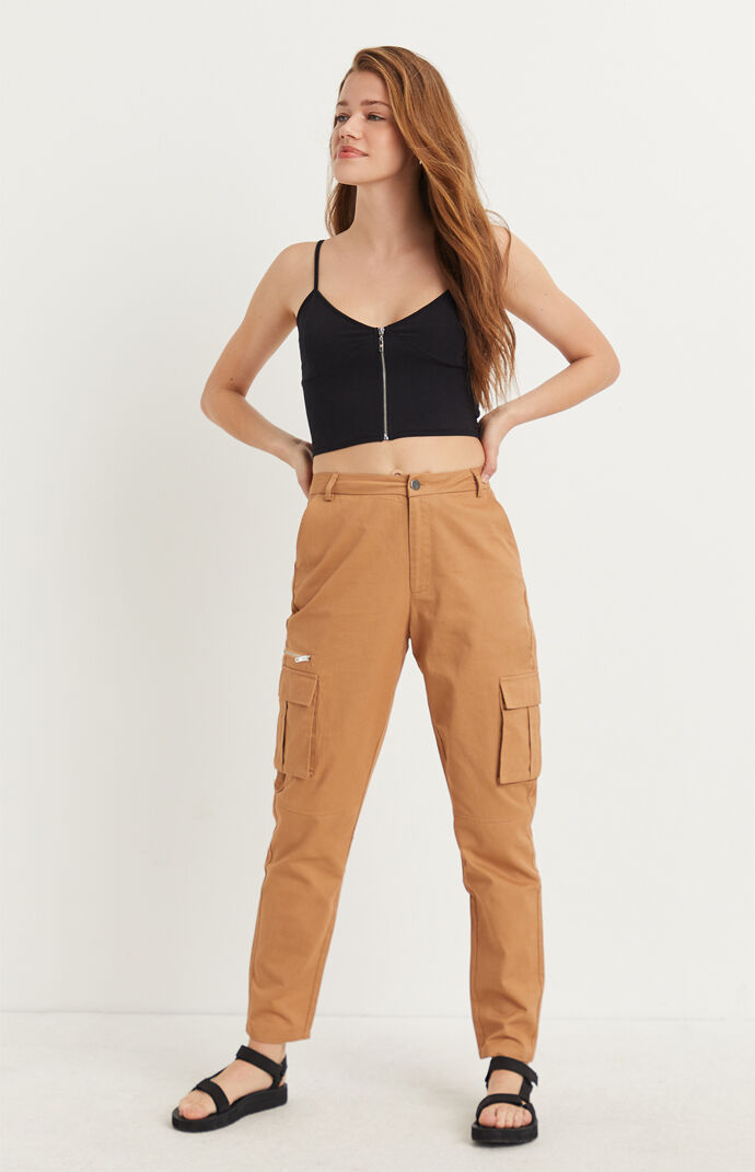 Bustier Zip Up Tank Top