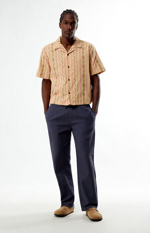 Beck Striped Floral Oversized Camp Shirt image number 4