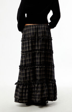 Plaid Snowdrop Maxi Skirt image number 4