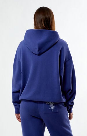 LA Chainstitched Floral Oversized Hoodie image number 4