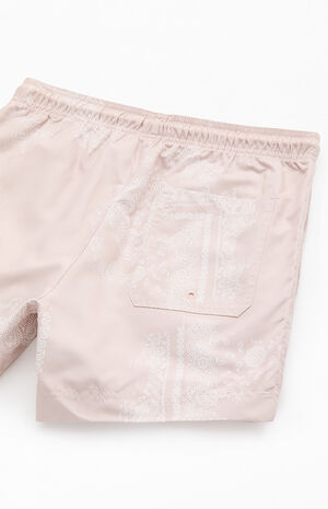 Tan Blotch Bandana Eco 4.5" Swim Trunks image number 4
