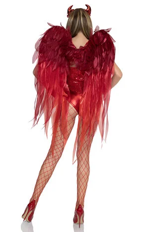 Devil Wings and Horn Headband Set image number 1