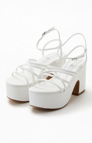 Women's Strappy Platform Heels image number 2