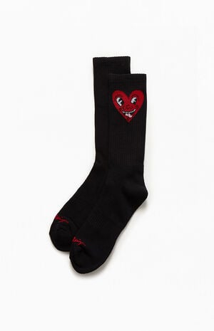 Keith Haring Heart Crew Socks image number 1
