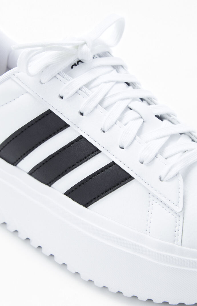 adidas Women s White Grand Court Platform Sneakers PacSun
