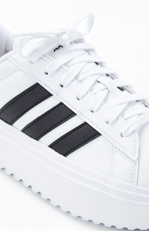 Women's White Grand Court Platform Sneakers image number 6