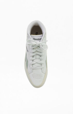Women's White & Green Club C High Top Sneakers image number 5