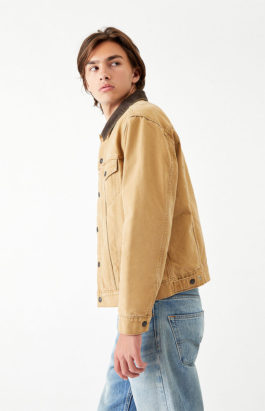 Levi's Khaki Lined Denim Jacket PacSun