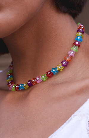 Beaded Star Choker Necklace image number 2