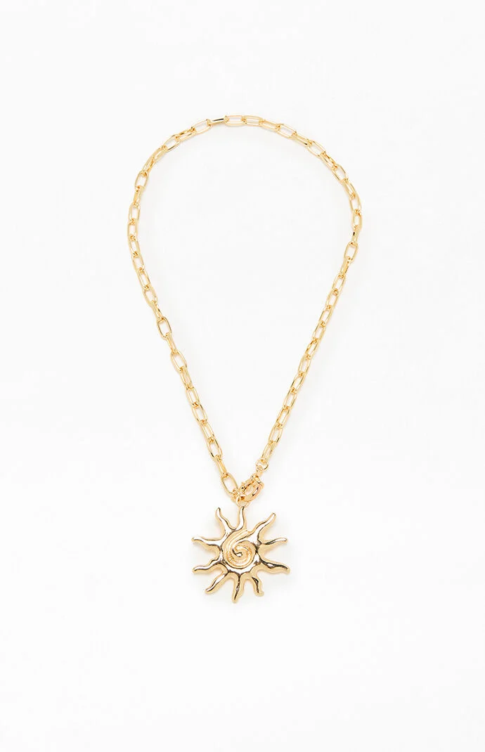 Pacsun Sun Chain Pendant Necklace