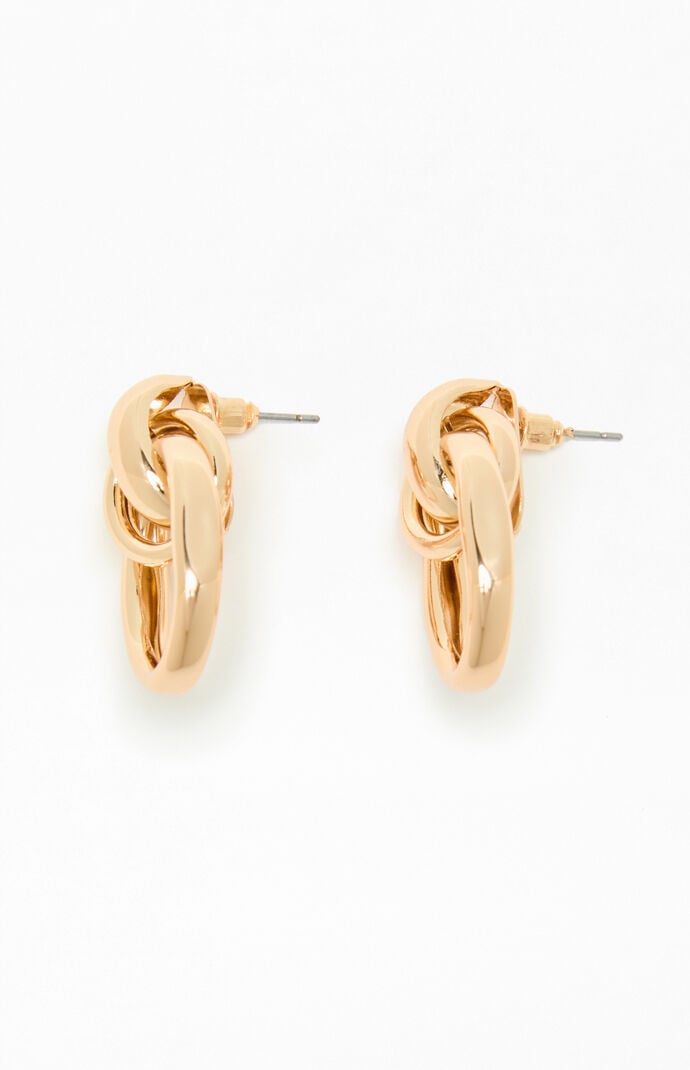 LA Hearts Oval Post Earrings