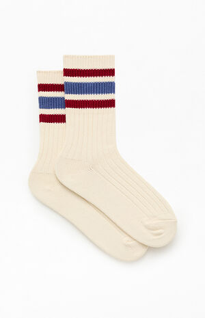 Americana Varsity Stripe Crew Socks image number 2
