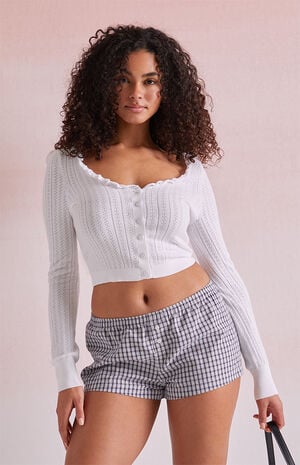 Sabrina Ruffle Trim Cardigan image number 1