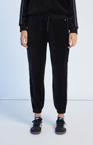Relaxed Velour Cargo Jogger Sweatpants image number 2