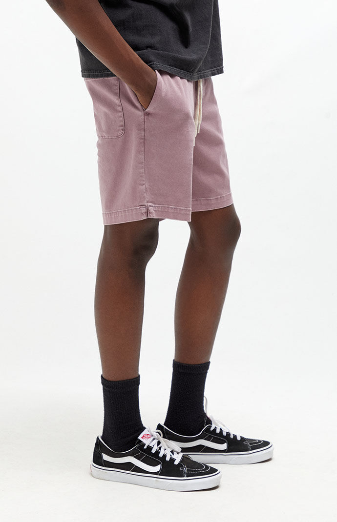 PacSun Lavender Twill Volley Shorts 