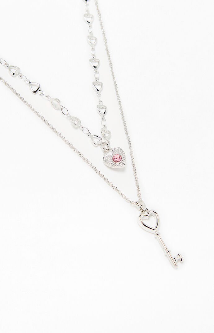 COREwithOUTER Necklace＆Charm セット Goth Multilayer Beads Chain Choker Necklace with OT Buckle