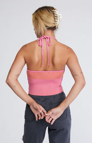 Color Block Halter Top image number 4