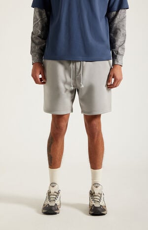 Light&nbsp;Gray Fleece Volley Sweat Shorts&nbsp; image number 3
