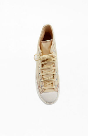 Cream Chuck All Star Lift High Top Sneakers image number 5