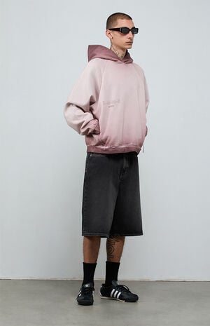 Taupe Rose Vintage Wash Heavyweight&nbsp;Raglan&nbsp;Oversized Fleece Hoodie image number 6