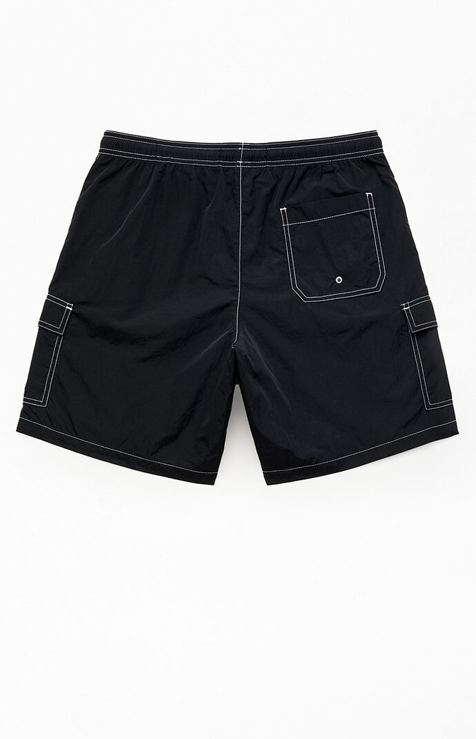 Pacsun Black Baggy Cargo Crinkle 8
