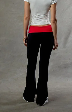 Ohio State Fold-Over Flare Yoga Pants image number 4