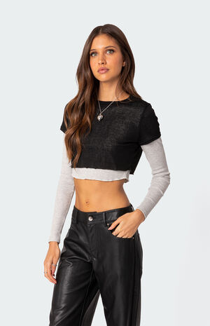 Layered Long Sleeve T-Shirt image number 5