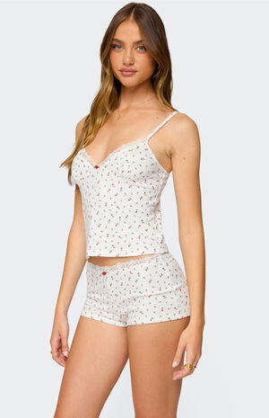 Viola Floral Lacey Tank Top image number 3