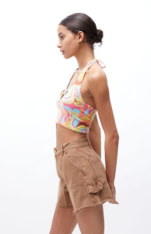 Caramel Cutoff Workwear Shorts image number 3