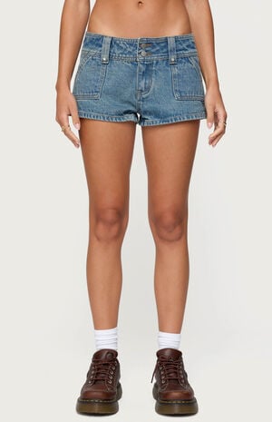 Keinan Low Rise Denim Shorts image number 1