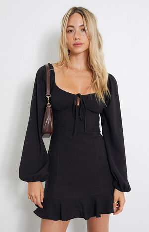 Long Sleeve Ruffle Hem Dress image number 1