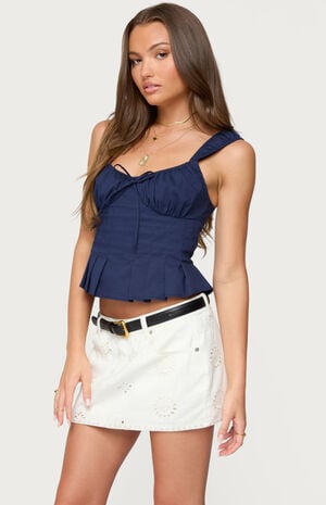 Tammie Pleated Poplin Top image number 2