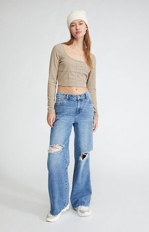 Science Long Sleeve Bustier Top image number 4