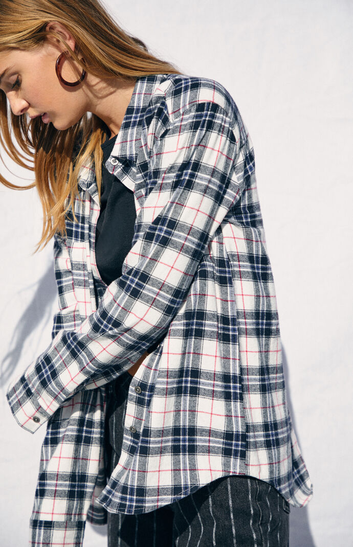 pacsun flannel moletom com capuz