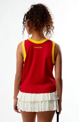 NCAA USC Mesh Cropped Tank Top image number 3